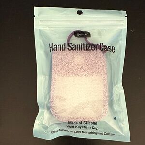 Bpure Purple glitter Hand Sanitizer Case with Keychain Clip New